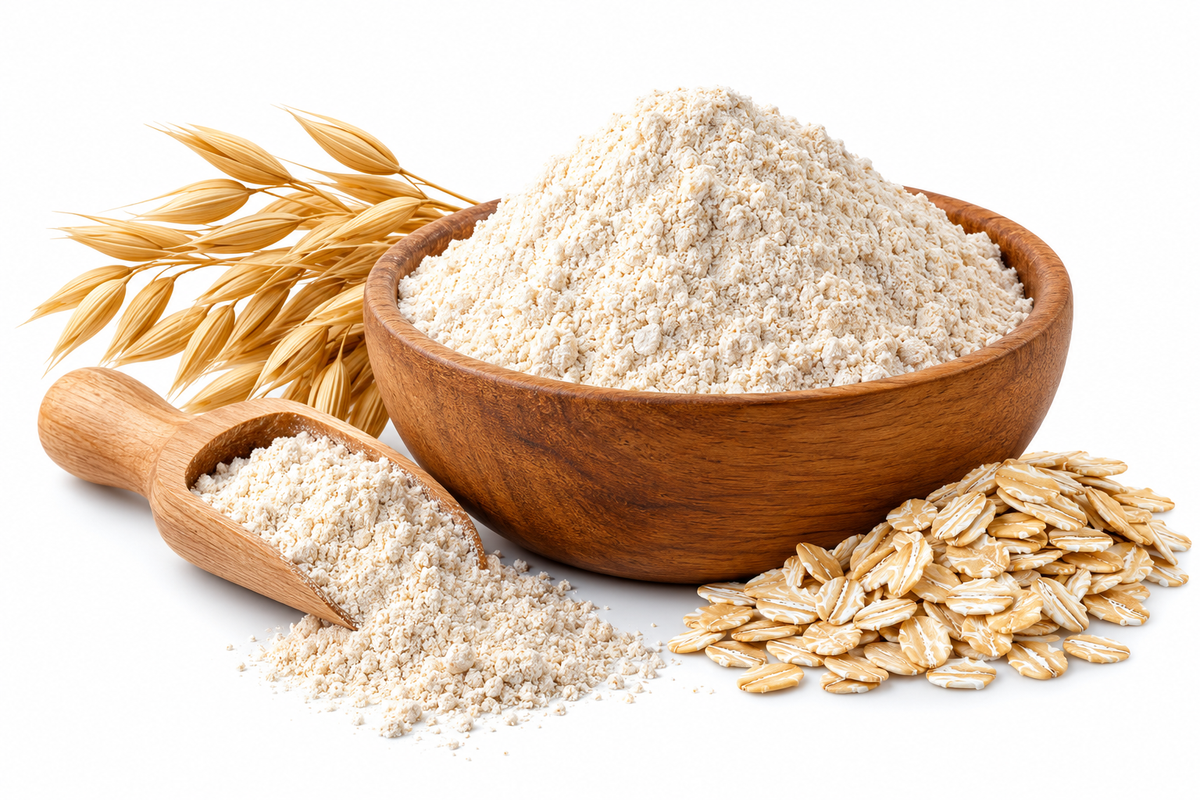 Oat Flour Fibre is an oat-derived ingredient that contributes dietary fibre to the formulation. It also helps improve the texture and consistency of the product, supporting a more balanced nutritional profile and a smooth overall mouthfeel.