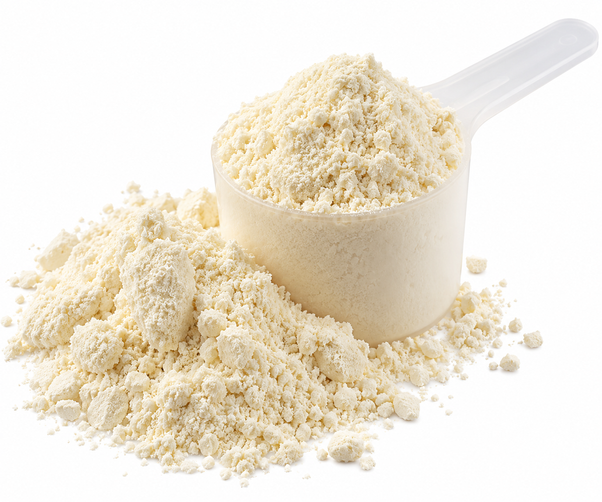 Whey Protein Isolate is a high-quality dairy protein that undergoes additional filtration to achieve a higher protein concentration and typically lower levels of carbohydrates, fat, and lactose than whey protein concentrate. It provides essential amino acids to support muscle growth, muscle repair, and post-workout recovery. It is an excellent choice for fitness enthusiasts looking to increase their daily protein intake while managing their overall calorie intake.